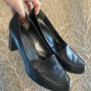 Adrienne Vittadini Leather Block-Heel loafers